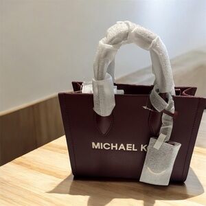 Michael Kors Deep Burgundy Mini Satchel/Crossbody Bag